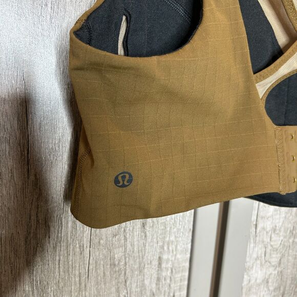 Lululemon LAB Mesh Sports Bra High Neck Crossback Straps Size 12 - Picture 5 of 6